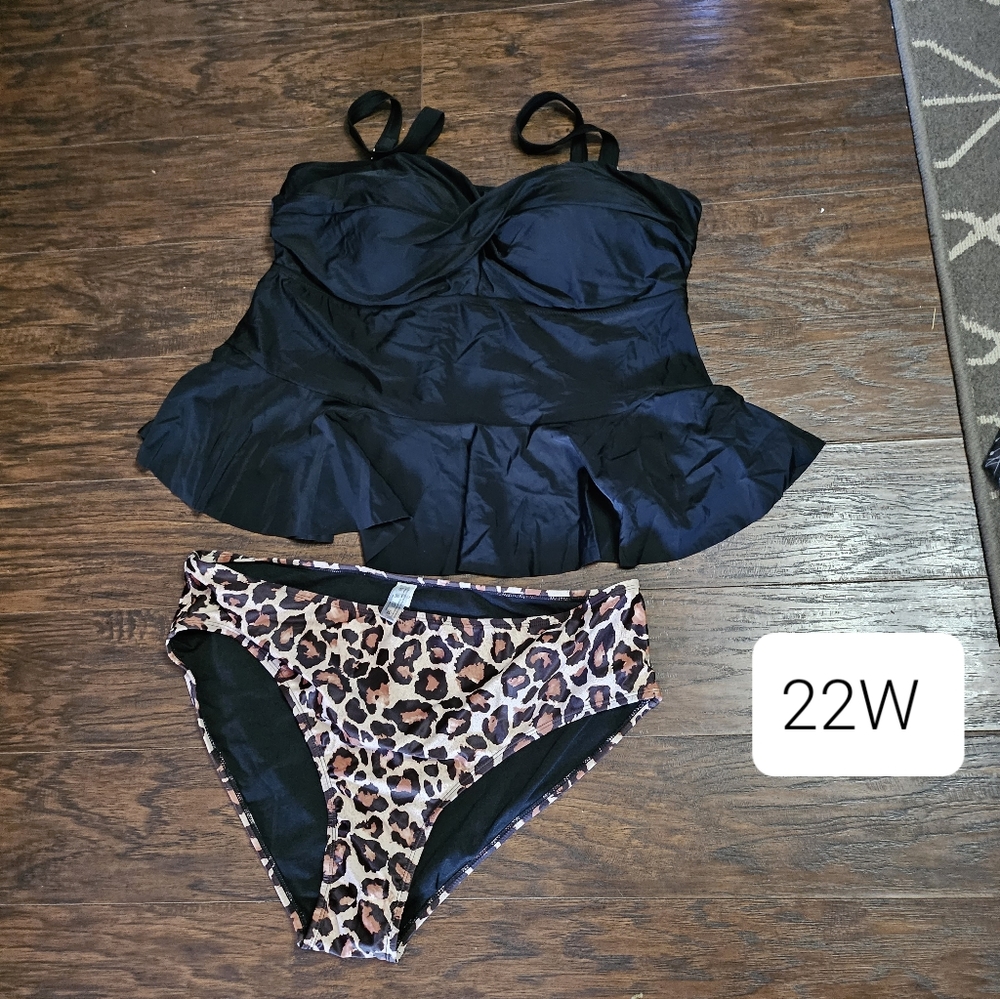 New swimming tankini set size  22w